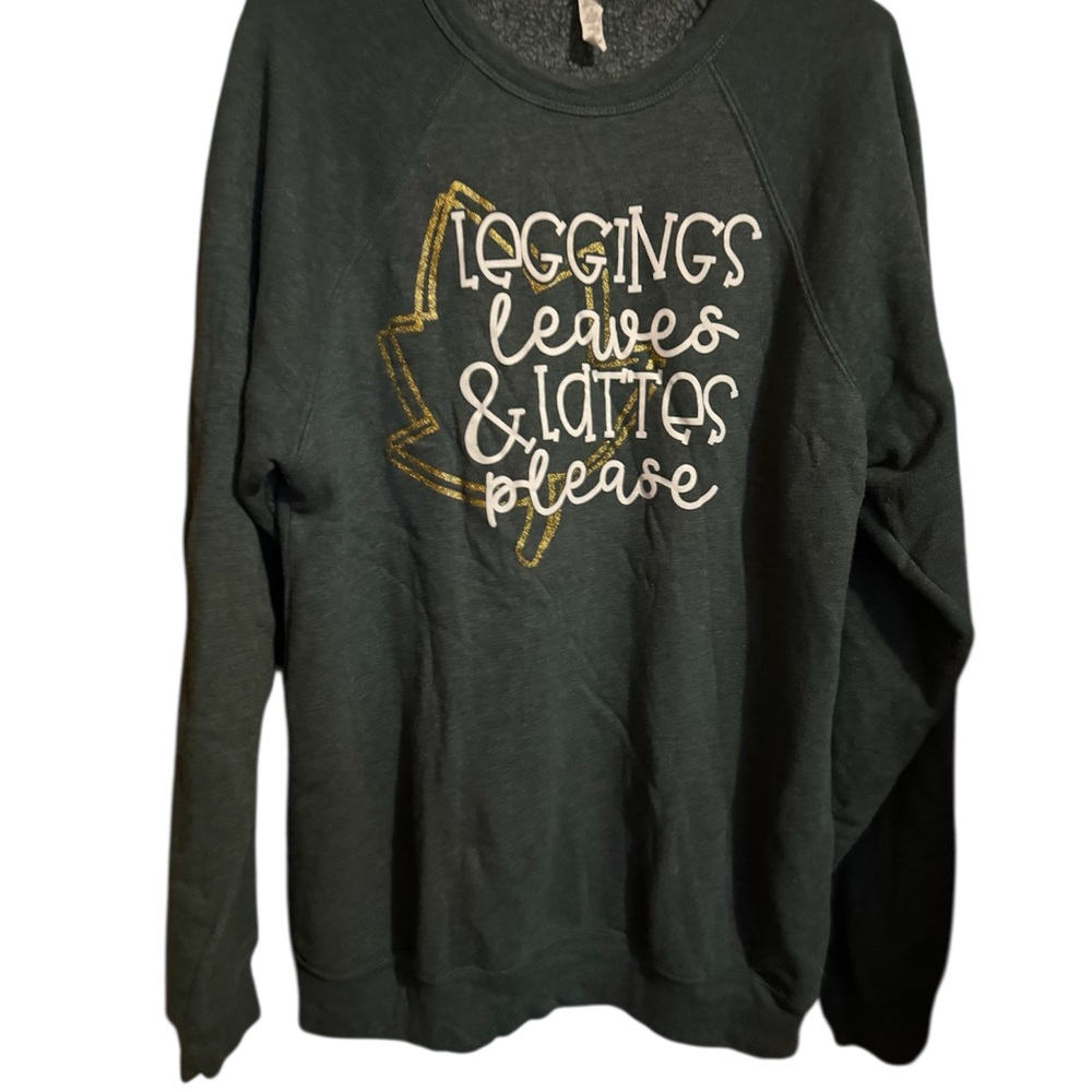 Bella canvas Grey crew scoop longsleeve fall Sweatshirt ladies xl extra large